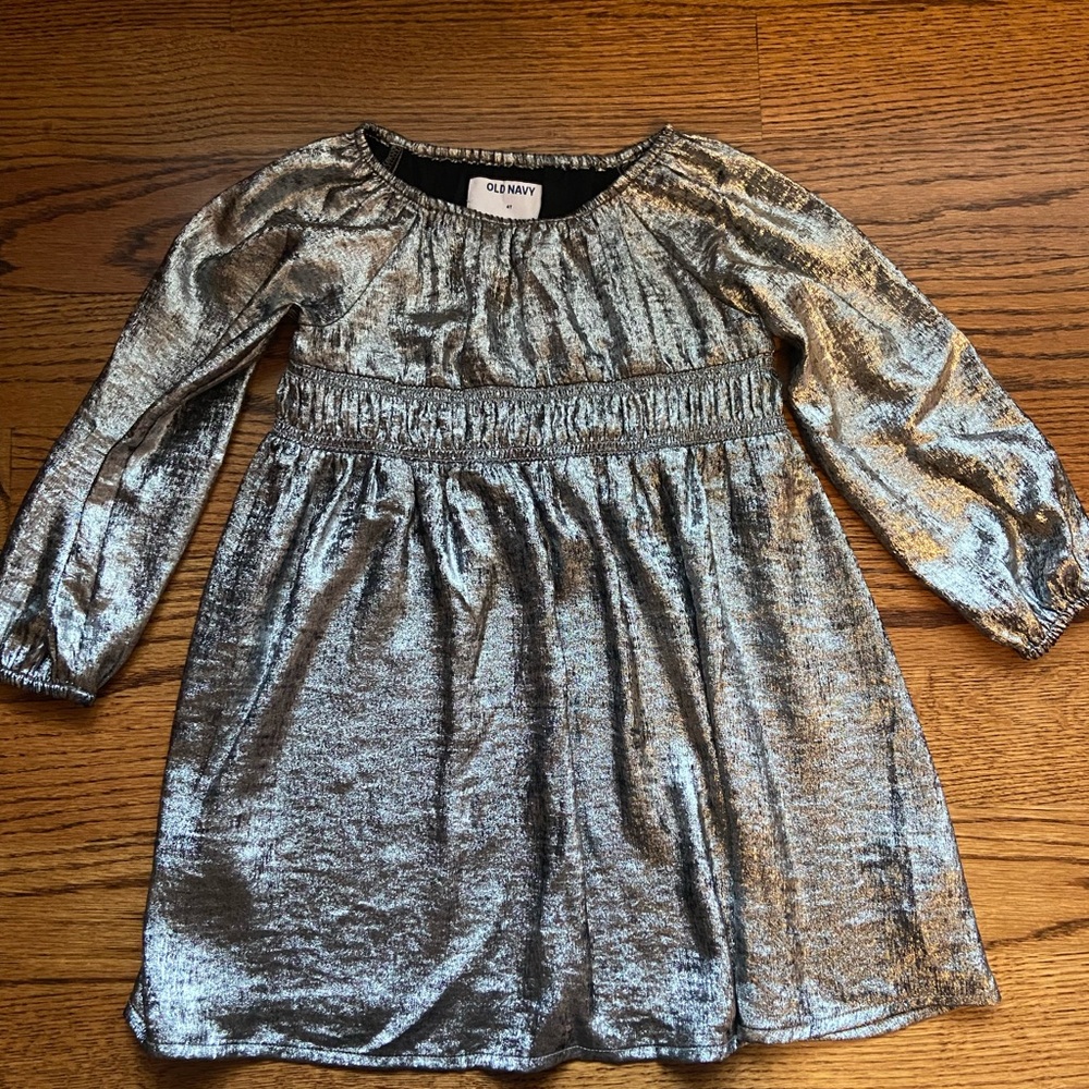 Old Navy metallic dress, 4T